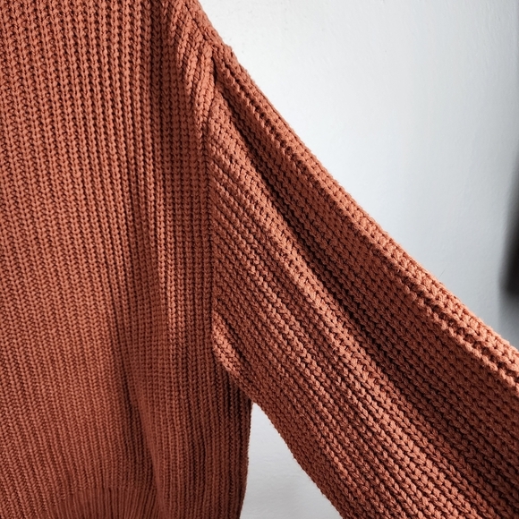 FREE PEOPLE COWL NECK CHUNKY KNIT SWEATER - Picture 3 of 5